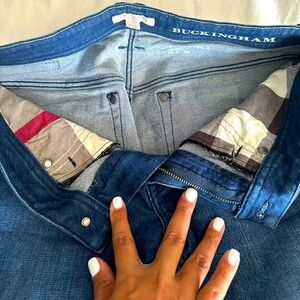 Burberry women designer stretchy jeans